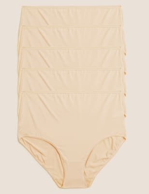 

Womens M&S Collection 5pk No VPL Microfibre Full Briefs - Opaline, Opaline
