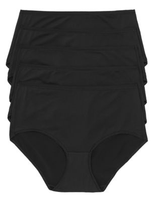 

Womens M&S Collection 5pk No VPL Microfibre High Rise Shorts - Black, Black