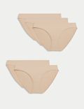 Set van 5 naadloze bikinislips met lage taille en microvezels
