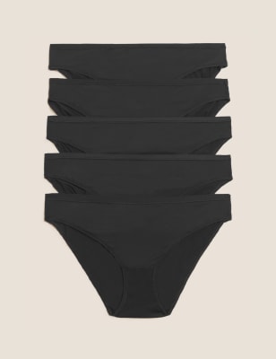 5pk No VPL Microfibre High Leg Knickers, M&S Collection, M&S