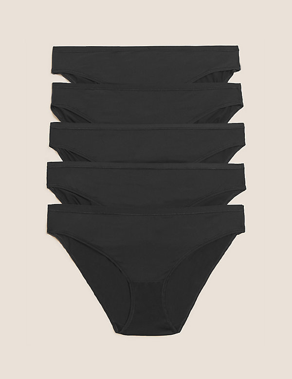 Set van 5 naadloze bikinislips met lage taille en microvezels - BE