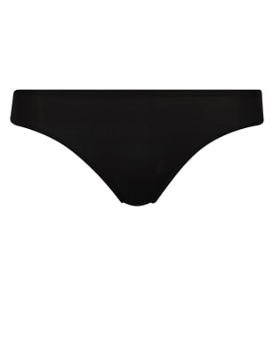 

Womens M&S Collection 5pk No VPL Microfibre Low Rise Bikini Knickers - Black, Black