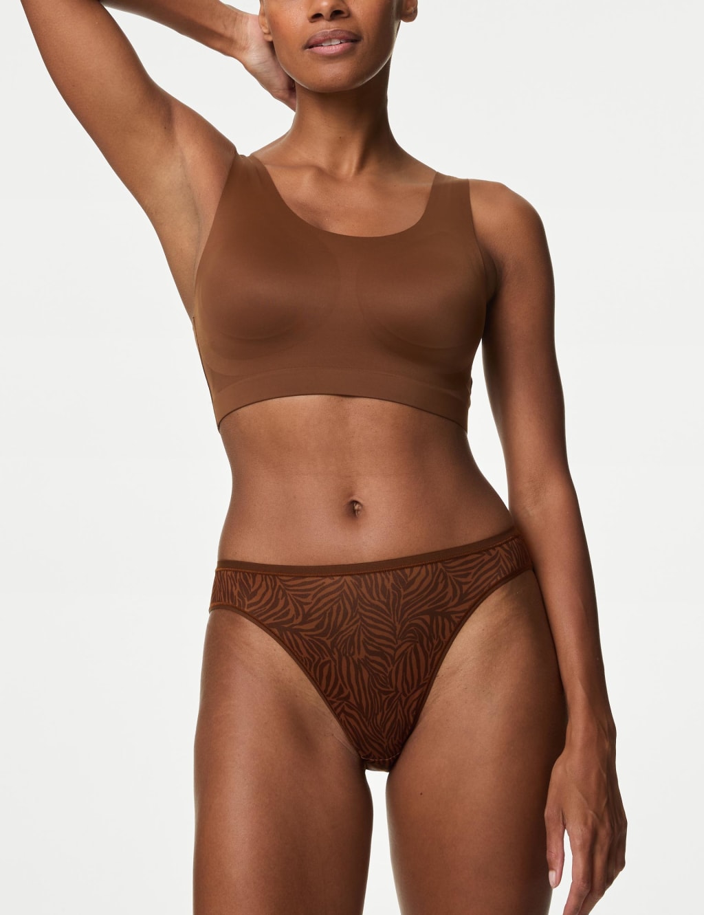 5pk No VPL Microfibre High Leg Knickers image 2