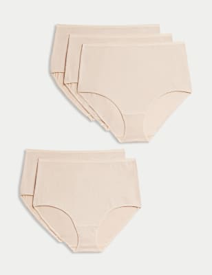 M&S Womens, No VPL Cotton Modal Bikini Knickers, 18, Opaline Mix -  HelloSupermarket