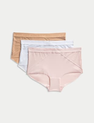 3x Ex M&S women shorts briefs knickers pants Ladies Marks Spencer