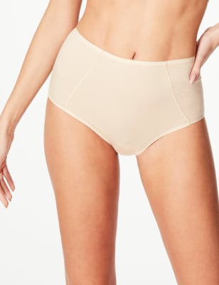 terracotta spot mesh high leg knicker 60