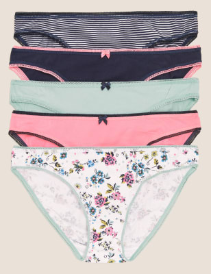 MARKS & SPENCER M&S 5pk Cotton Lycra Bikini Knickers - T61/2113X