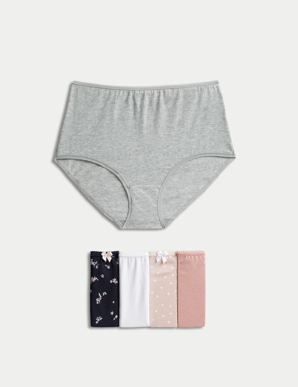 Reebok Girls 5 Pack Large 12/14 Boyshorts Underwear - Pink White Blue Gray  for sale online