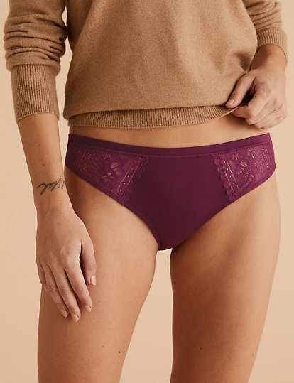 Sumptuously Soft™ Lace Brazilian Knickers