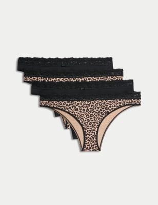 Colour Block Animal Print Women's Brazilian Knickers – F.Com®