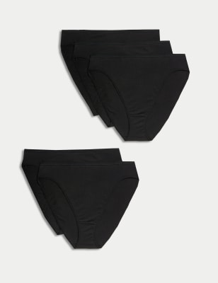 Wacoal Accord Briefs Tanga Low Coverage Brief Cotton No VPL Knickers  Lingerie Black