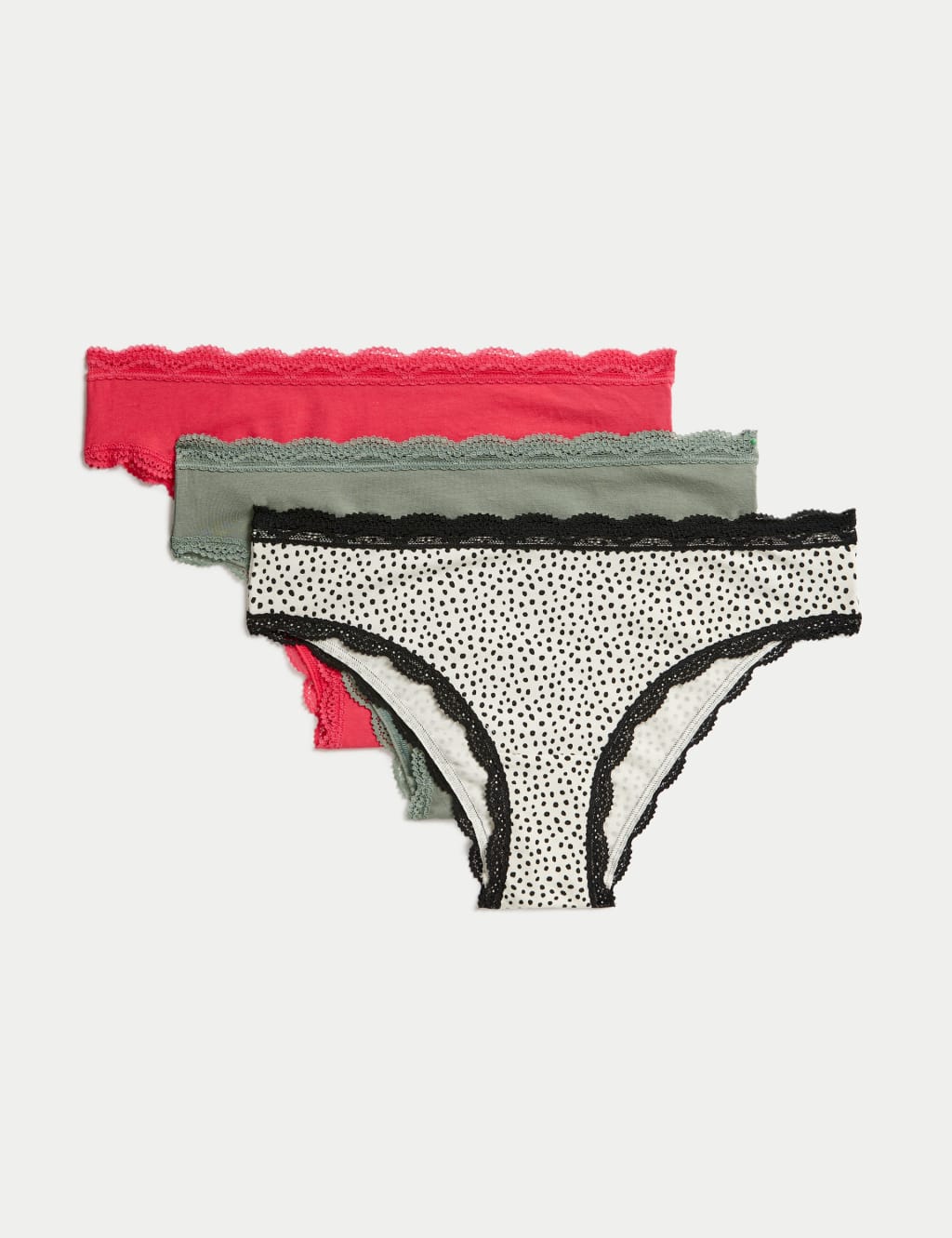 3pk Cotton Rich Brazilian Knickers image 1