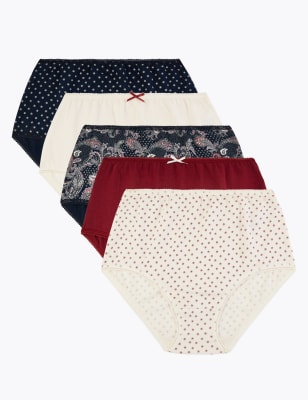 Lot de 5&nbsp;culottes embo&icirc;tantes &agrave; motif fleuri