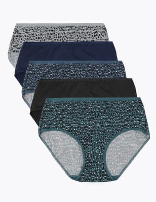 Lot de 5&nbsp;culottes sans coutures apparentes avec imprim&eacute; animal