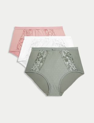 

Womens M&S Collection 3pk Wildblooms Full Briefs - Antique Rose, Antique Rose