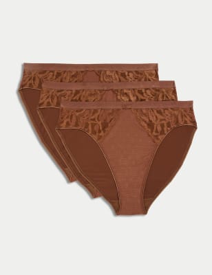 3pk Wildblooms High Leg Knickers