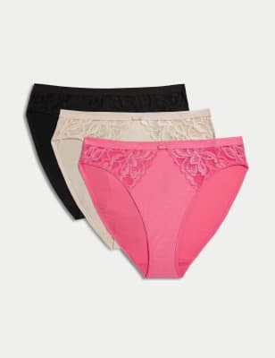 3pk Wildblooms High Leg Knickers