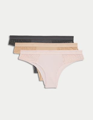 Buy Marks & Spencer Women's Cotton Blend Classic Underwear (Pack of 1)  (MSR2139_Multicolor_XS) at