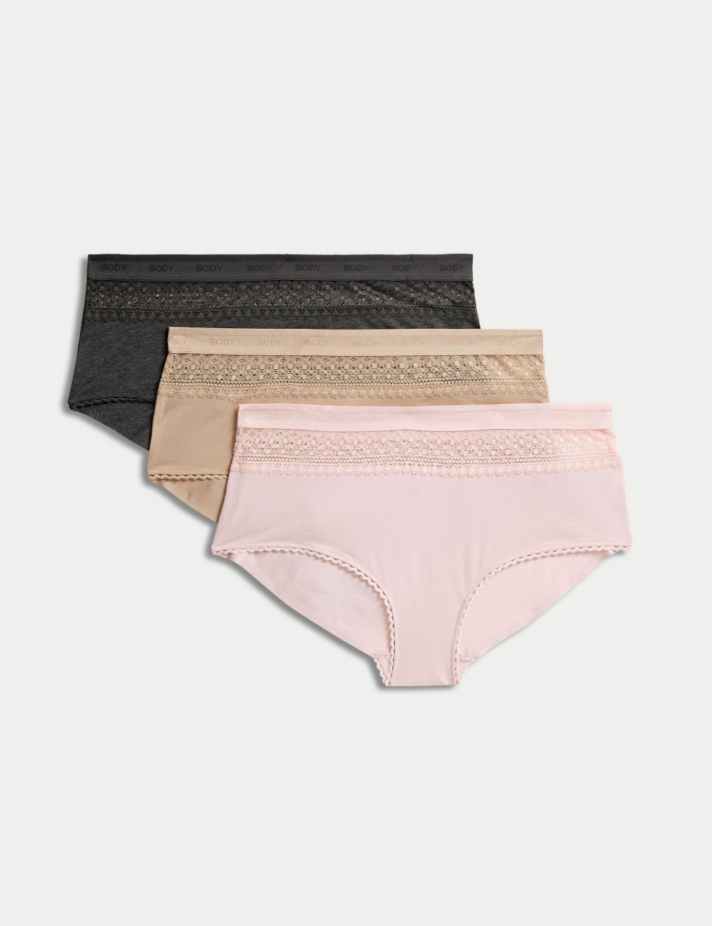 Buy Marks & Spencer Medium Rise Three-Fourth Coverage Hipster Panty - Grey  Marl at Rs.549 online