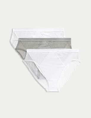 Lace and Cotton High Rise Panties