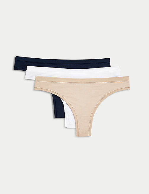 Marks And Spencer Womens Body 3pk Flexifit Modal Thongs - Rose Quartz