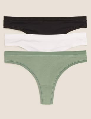 

Womens BODY 3pk Flexifit™ Modal Thongs - Khaki, Khaki