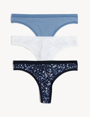 

Womens Body by M&S 3er-Pack Flexifit™-Tangas aus Modal - Grey Blue, Grey Blue