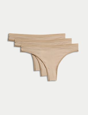 

Womens Body by M&S 3pk Flexifit™ Modal Thongs - Neutral, Neutral