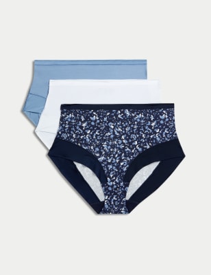 

Womens Body by M&S 3er-Pack Flexifit™-Taillenslips aus Modal - Grey Blue, Grey Blue
