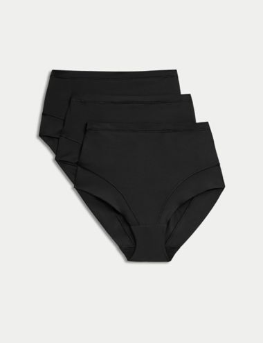 Xmarks Women's Underwear, Cotton Mid Waist No Muffin Top Full Coverage  Brief Ladies Panties Lingerie Undergarments 