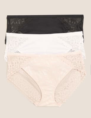  Lot de 3 culottes échancrées en tissu ultra-doux - Pink