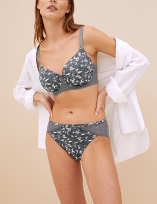 

Womens M&S Collection 3pk Sumptuously Soft High Leg Knickers - Dark Grey, Dark Grey