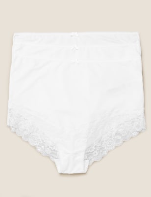  Lot de 3 culottes emboîtantes bordées de dentelle - White