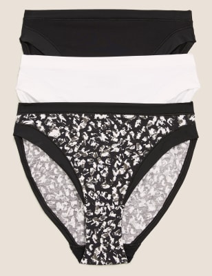 

Womens BODY 3pk Flexifit™ Modal High Leg Knickers - Black Mix, Black Mix