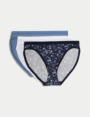 

Body by M&S Pack de 3 braguitas de corte alto Flexifit™ de modalWomens - Grey Blue, Grey Blue