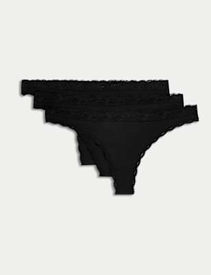 3pk Cotton Blend Thongs