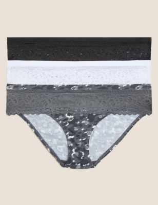 

Womens M&S Collection 3pk Low Rise Bikini Knickers - Dark Grey, Dark Grey