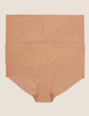 

Womens M&S Collection 3pk No VPL High Rise Knicker Shorts - Rich Amber, Rich Amber