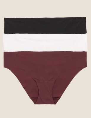 

Womens M&S Collection Pack de 3 braguitas brasileñas sin marcas de modal Body - Bordeaux, Bordeaux