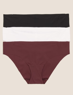 

Womens M&S Collection 3pk Body Modal No VPL Brazilian Knickers - Bordeaux, Bordeaux