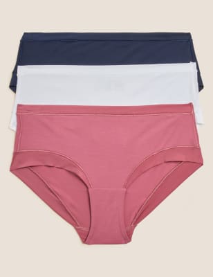 

Womens Body 3er-Pack tief sitzende Flexifit™-Shorts aus Modal - Raspberry, Raspberry