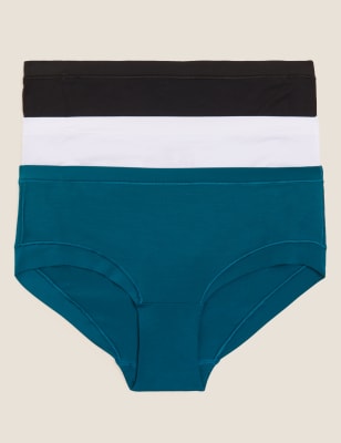 

BODY Pack de 3 braguitas culotte de talle bajo de modal Flexifit™Womens - Dark Turquoise, Dark Turquoise