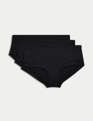 3pk Flexifit™ High Waisted Thongs, Body by M&S