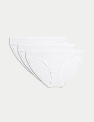 

Womens Body 3pk Flexifit™ Modal Bikini Knickers - White, White