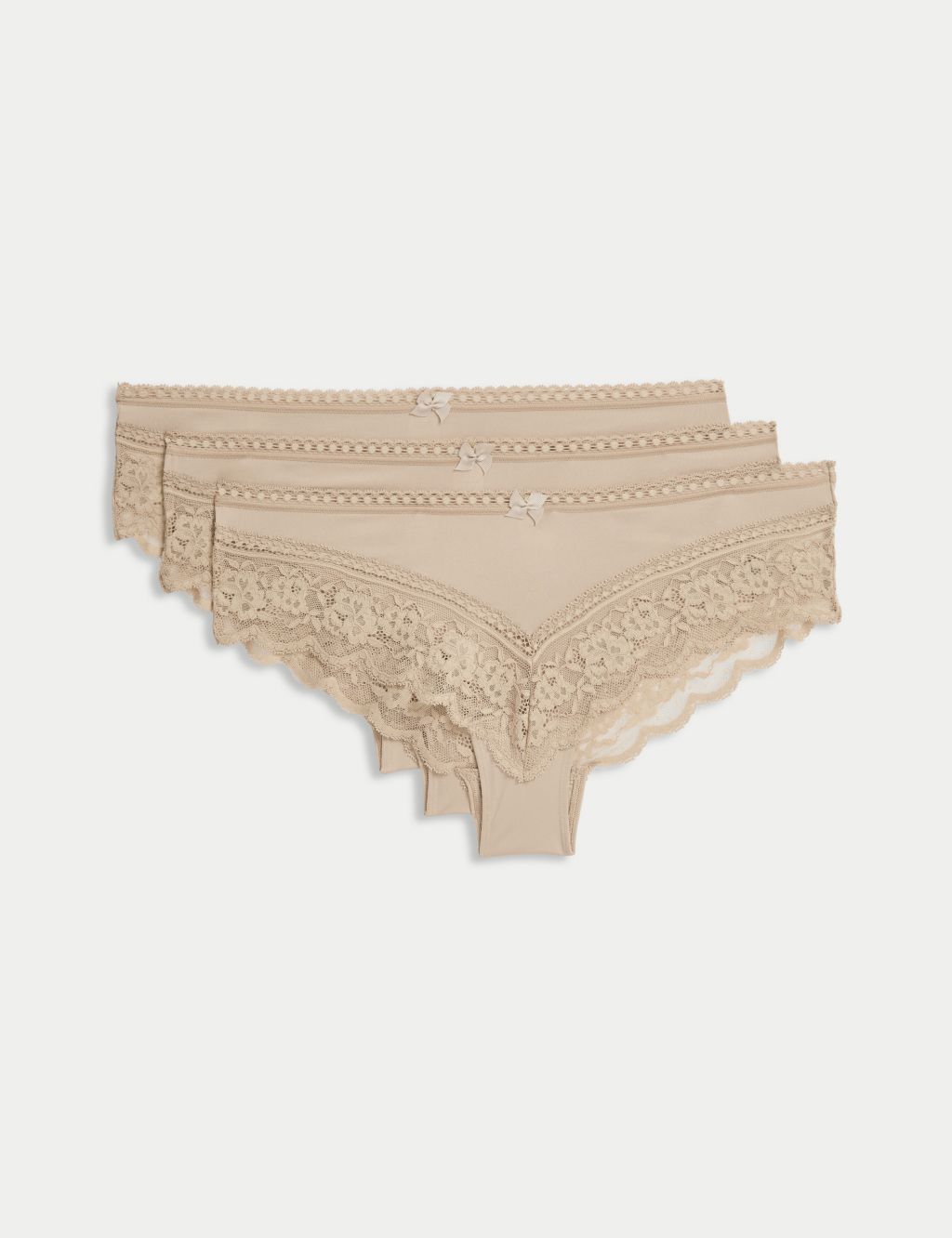 2-Pack Lace Trim Knickers Supersoft Brazilian OR Thong Sustainably Sou –  Worsley_wear
