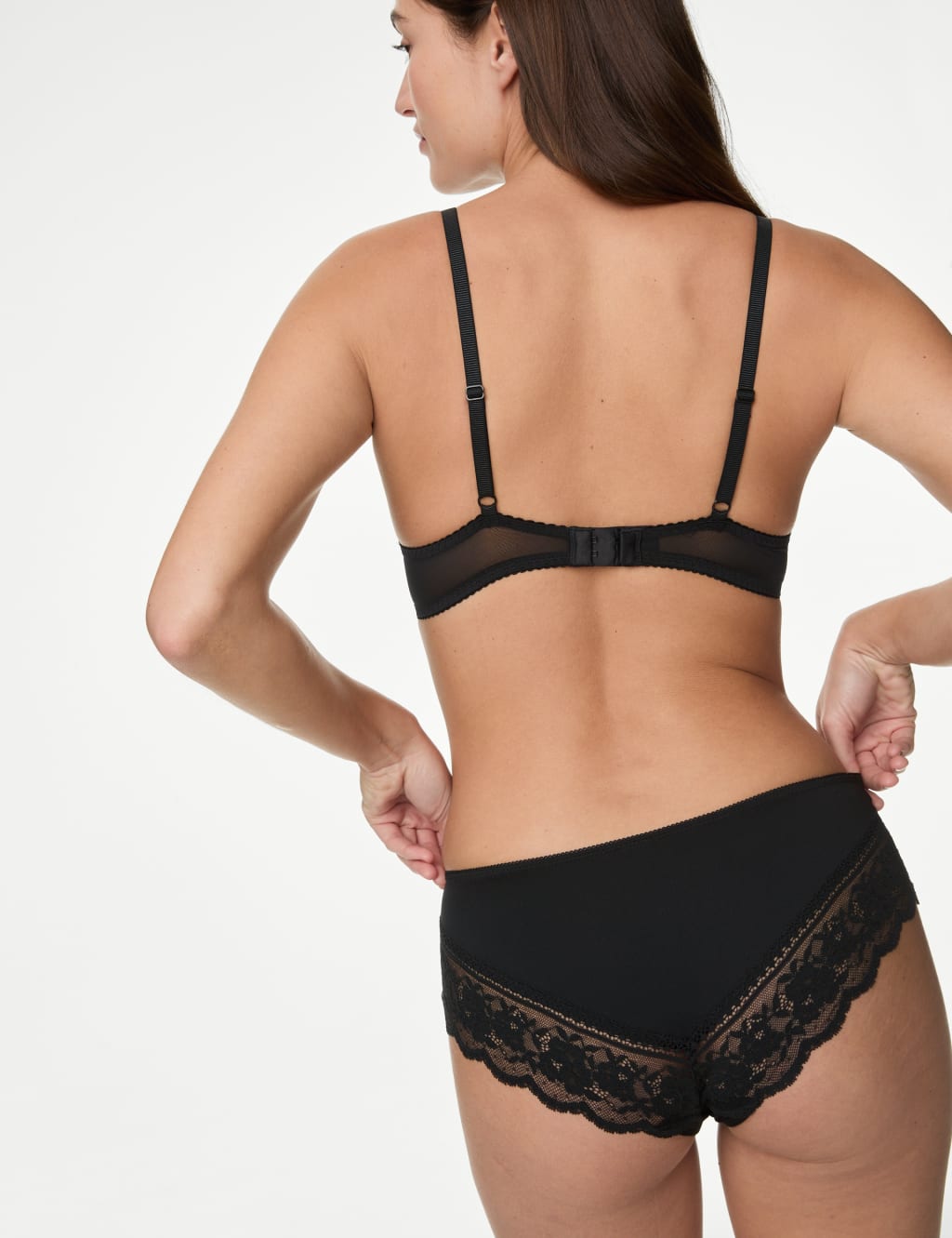 3pk Lace Trim Brazilian Knickers image 3