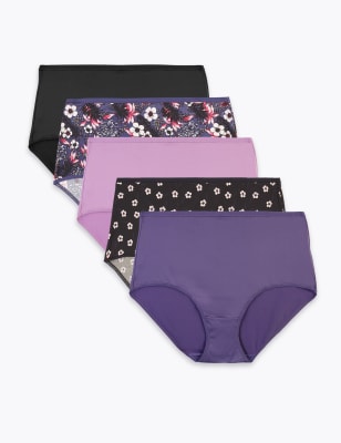 Lot de 5&nbsp;culottes en microfibre sans coutures apparentes