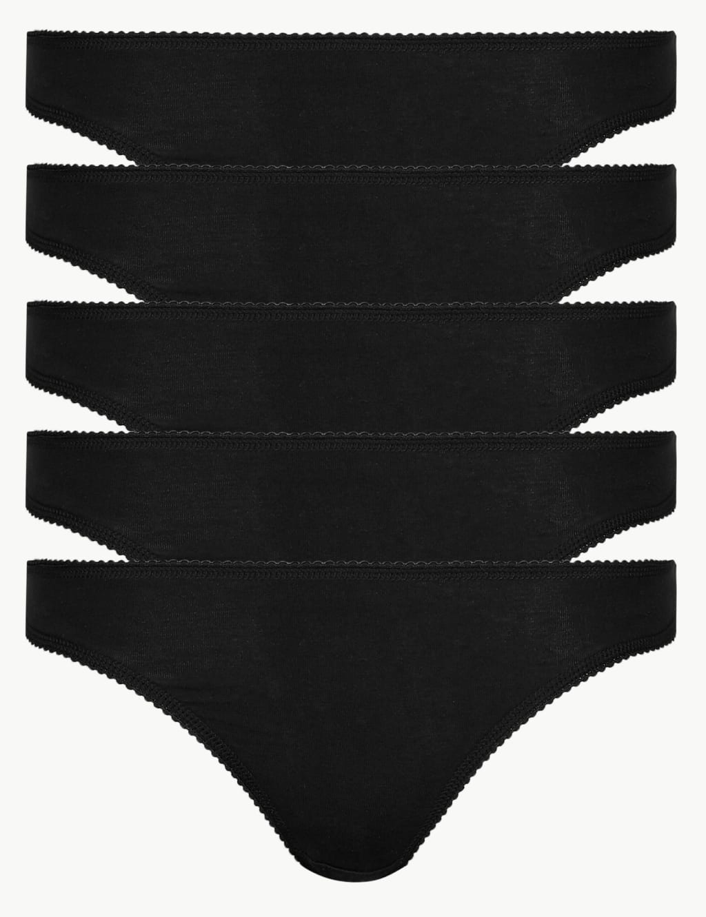 5pk Cotton Rich Low Rise Thongs image 1