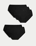 Pack de 5 braguitas culotte de Lycra® de algodón de talle alto