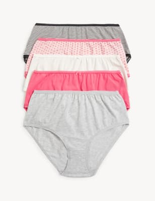 

M&S Collection Pack de 5 braguitas culotte de Lycra® de algodón de talle altoWomens - Grey Mix, Grey Mix